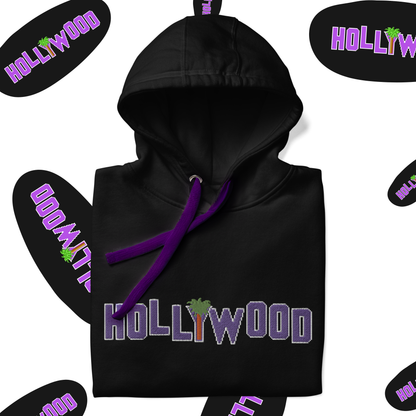 Oversize Uzun Kollu Unisex Kapüşonlu Sweatshirt "Hollywood"